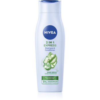 NIVEA 2in1 Care Express Protect & Moisture sampon si balsam 2 in 1 - imagine 2